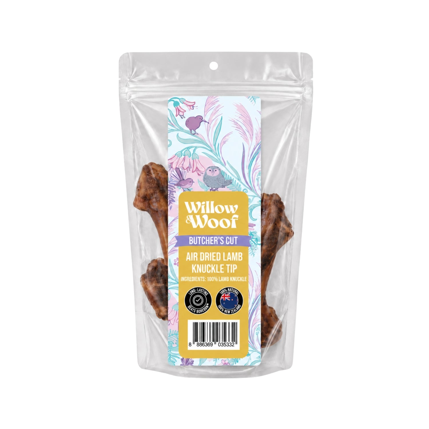Willow & Woof Butcher's Cut Air-Dried Lamb Knuckle Tip Dog Treats