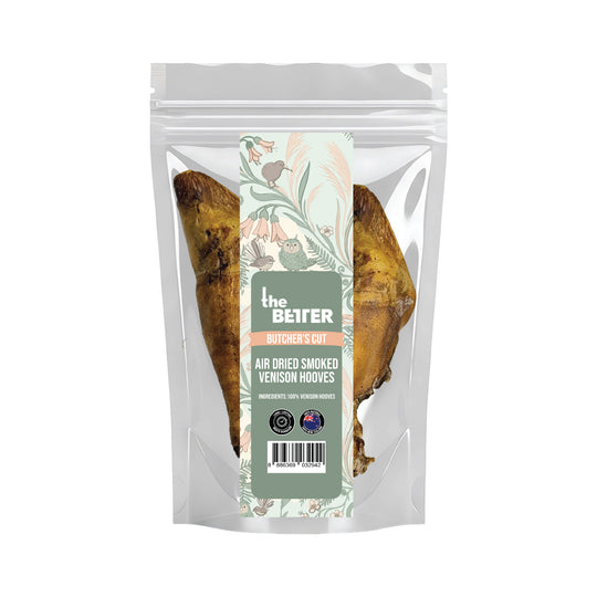 The Better Butcher's Cut Air-Dried Smoked Venison Hooves Dog Treats
