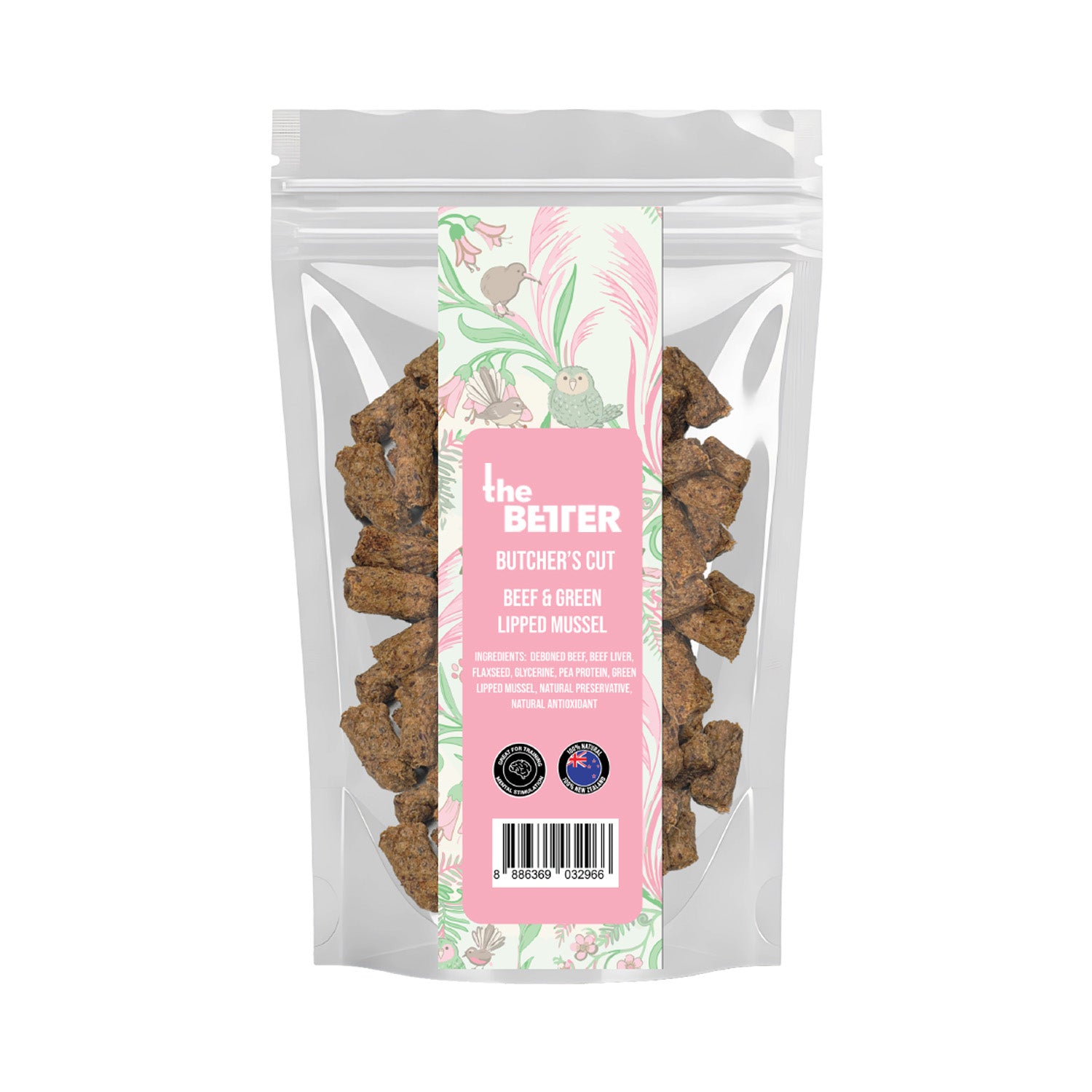 The Better Butcher's Cut Air-Dried Beef & Green Lipped Mussels Dog Treats