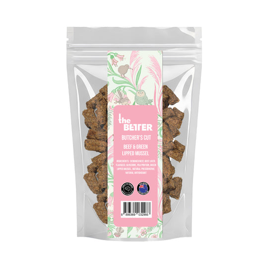The Better Butcher's Cut Air-Dried Beef & Green Lipped Mussels Dog Treats