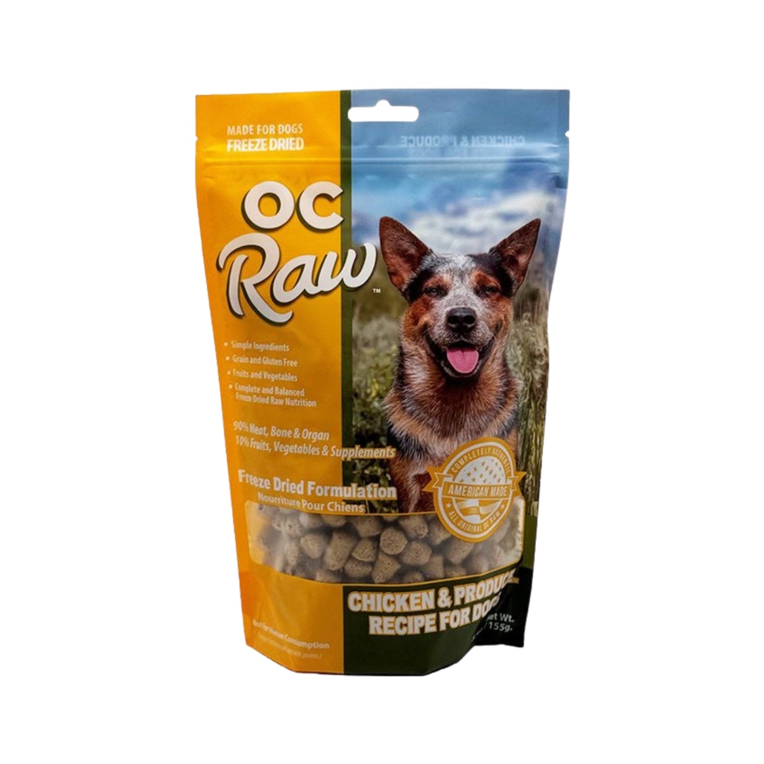 OC Raw Chicken & Produce Meaty Rox Freeze-Dried Raw Dog Food