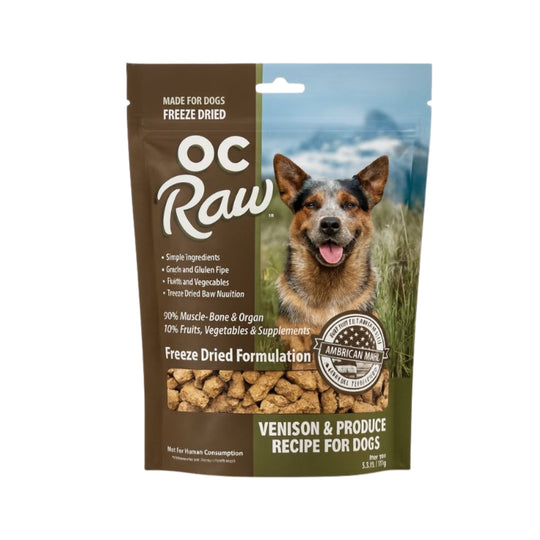OC Raw Venison & Produce Meaty Rox Freeze-Dried Raw Dog Food