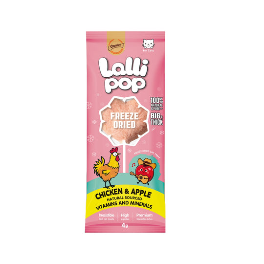 Gnawlers Lallipop Freeze-Dried Chicken & Apple Cat Treats