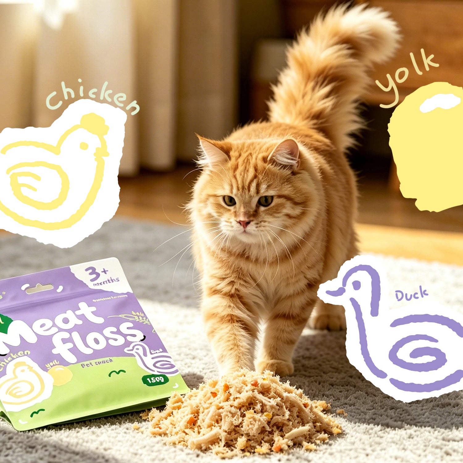 Howbone Meat Floss for Cats & Dogs