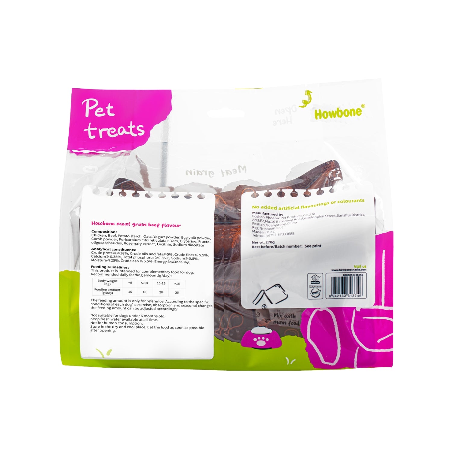 Howbone Meat Grain Beef with Yogurt Dog Treats
