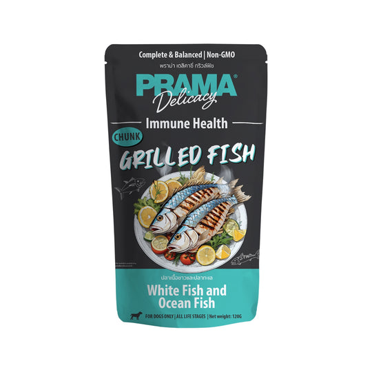 Prama Delicacy Grilled Fish in Gravy Pouch Dog Food - Immune Health