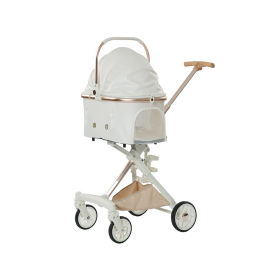 Hapair Luxury Plus Small Pet PU Leather Stroller