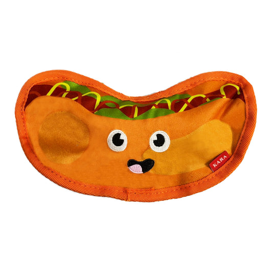 Kara Food Series Hot Dog Squeaky Dog Toy