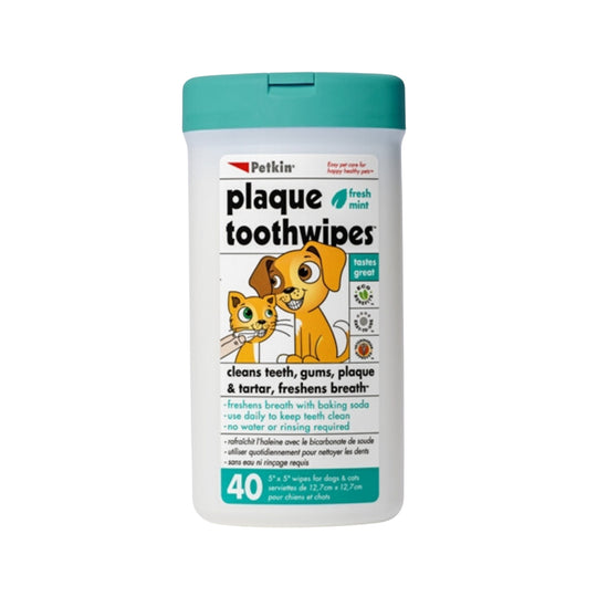 Petkin Tooth Wipes For Cats & Dogs