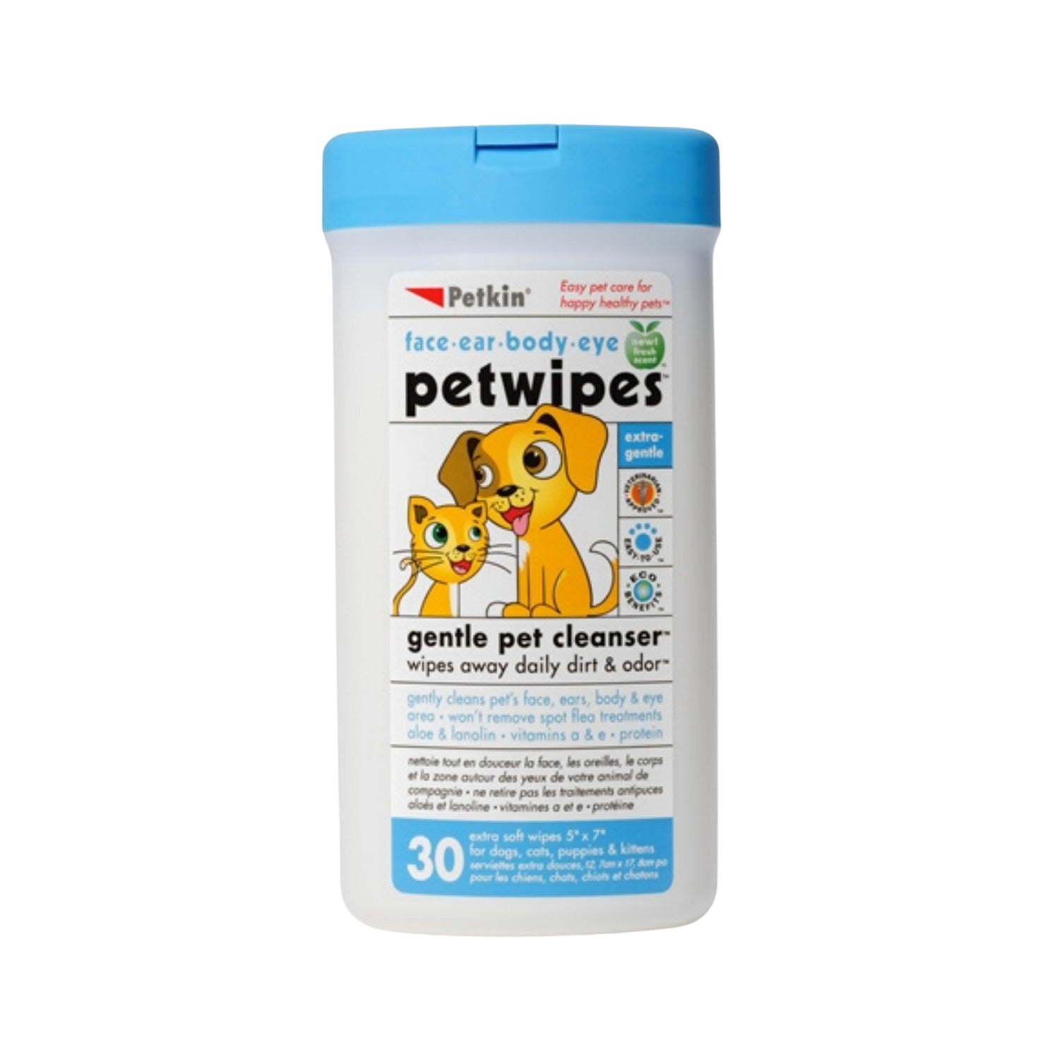 Petkin Pet Wipes For Cats & Dogs
