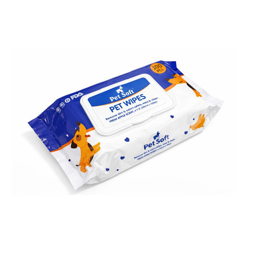 Pet Soft Apple Scent Pet Wipes 100pcs