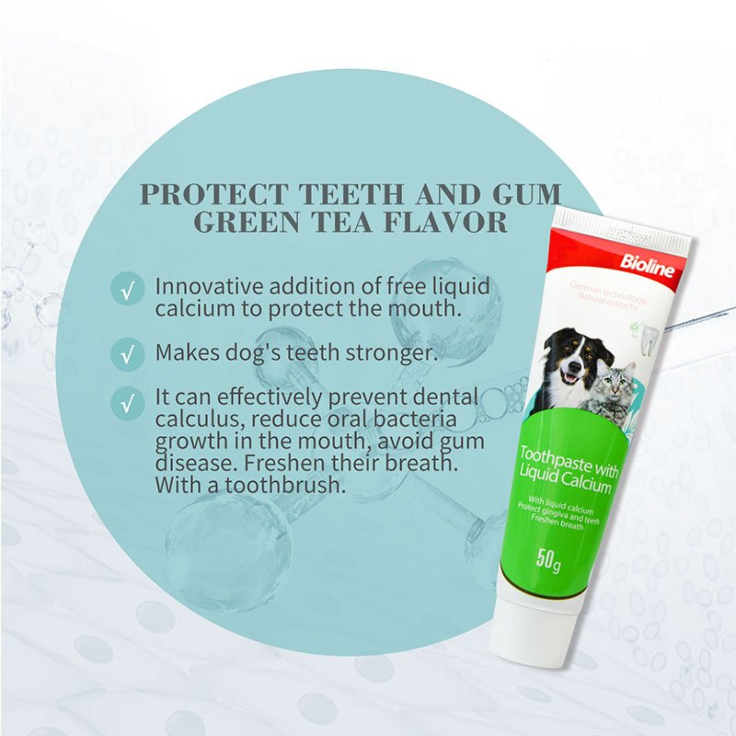 Bioline Toothpaste With Liquid Calcium for Cats and Dogs Pets