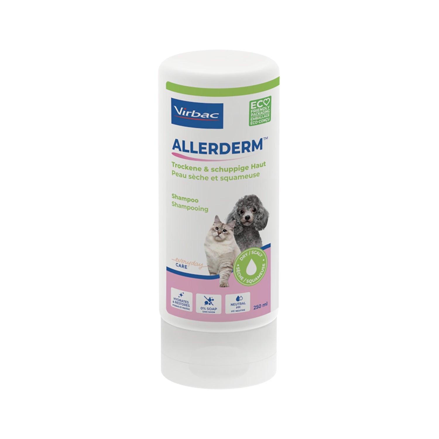 Virbac Allerderm Dry and Scaly Skin Shampoo for Cats & Dogs