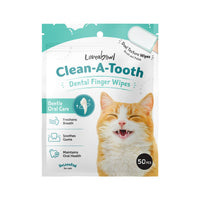 Loveabowl Clean-A-Tooth Dental Finger Wipes for Cats
