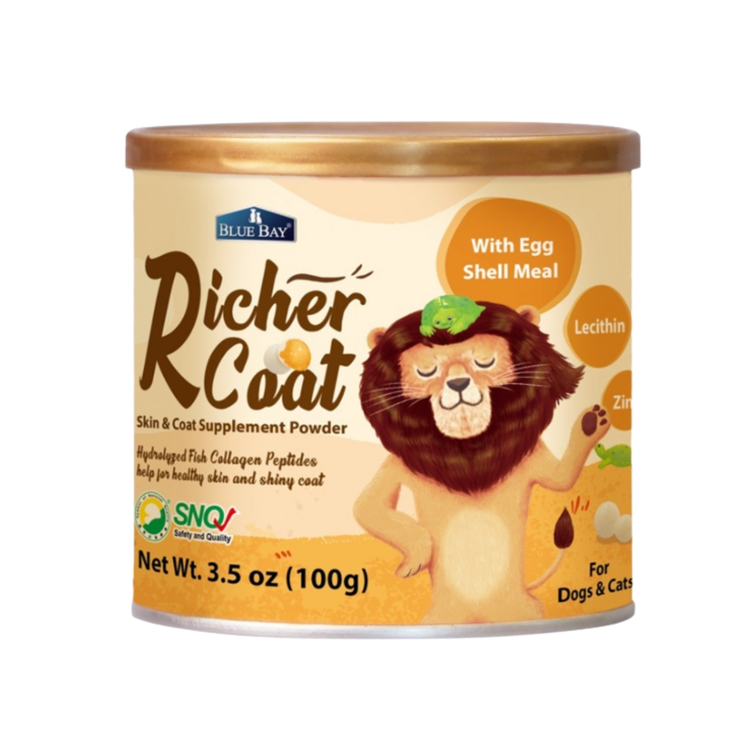 Blue Bay Richer Coat Skin & Coat Powder Supplement for Cats & Dogs