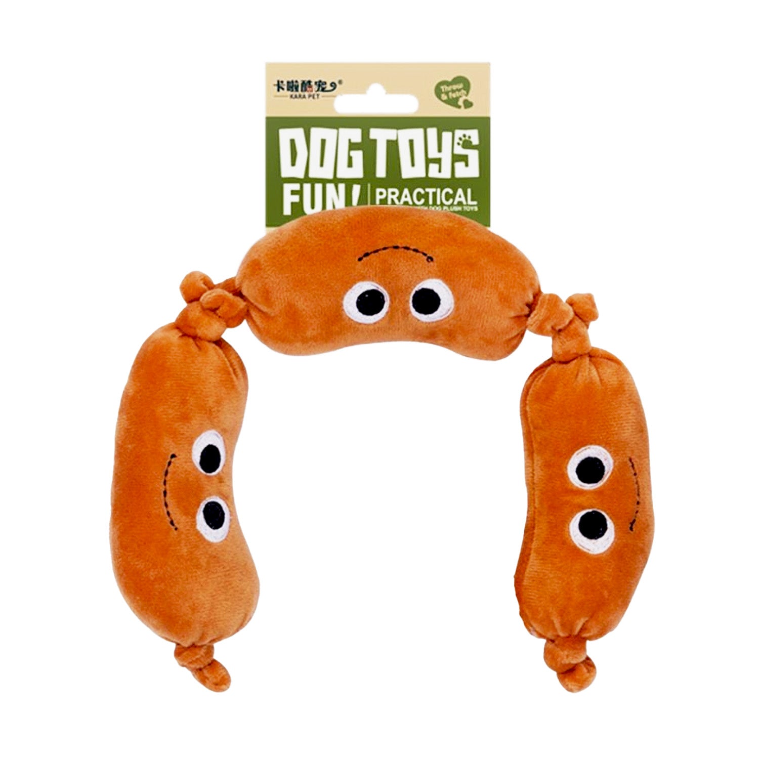 Kara Food Series Sausage Squeaky Dog Toy