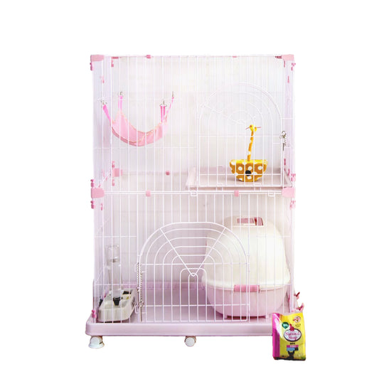 Iris 2-tier Cat Cage Pec-902 (Pink)