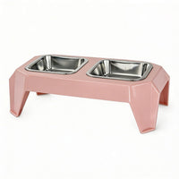 Ps Square Double Pet Bowl