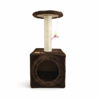 Sin Cheng Paw Printed Cat Scratching Post (Brown)