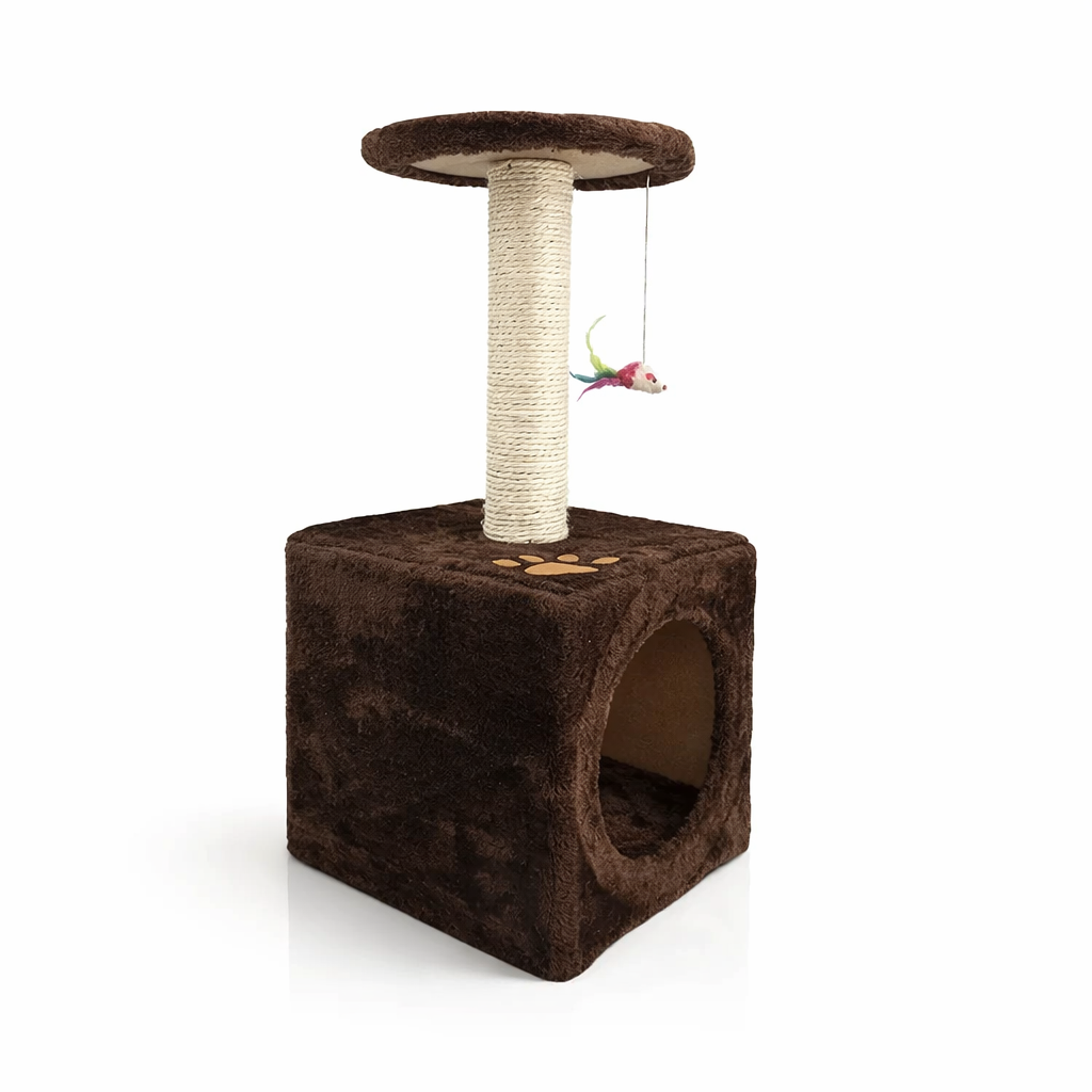 Sin Cheng Paw Printed Cat Scratching Post (Brown)