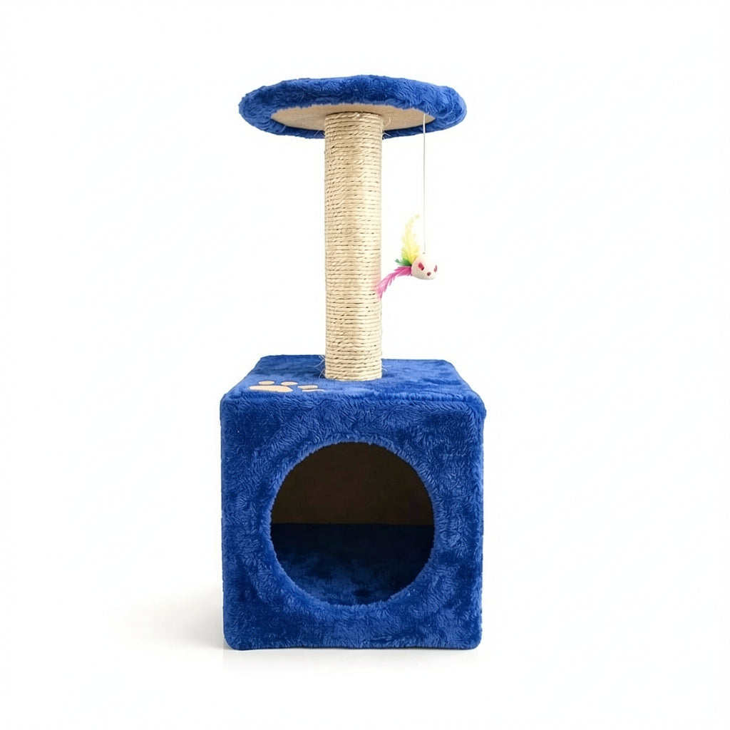 Sin Cheng Paw Printed Cat Scratching Post (Blue)