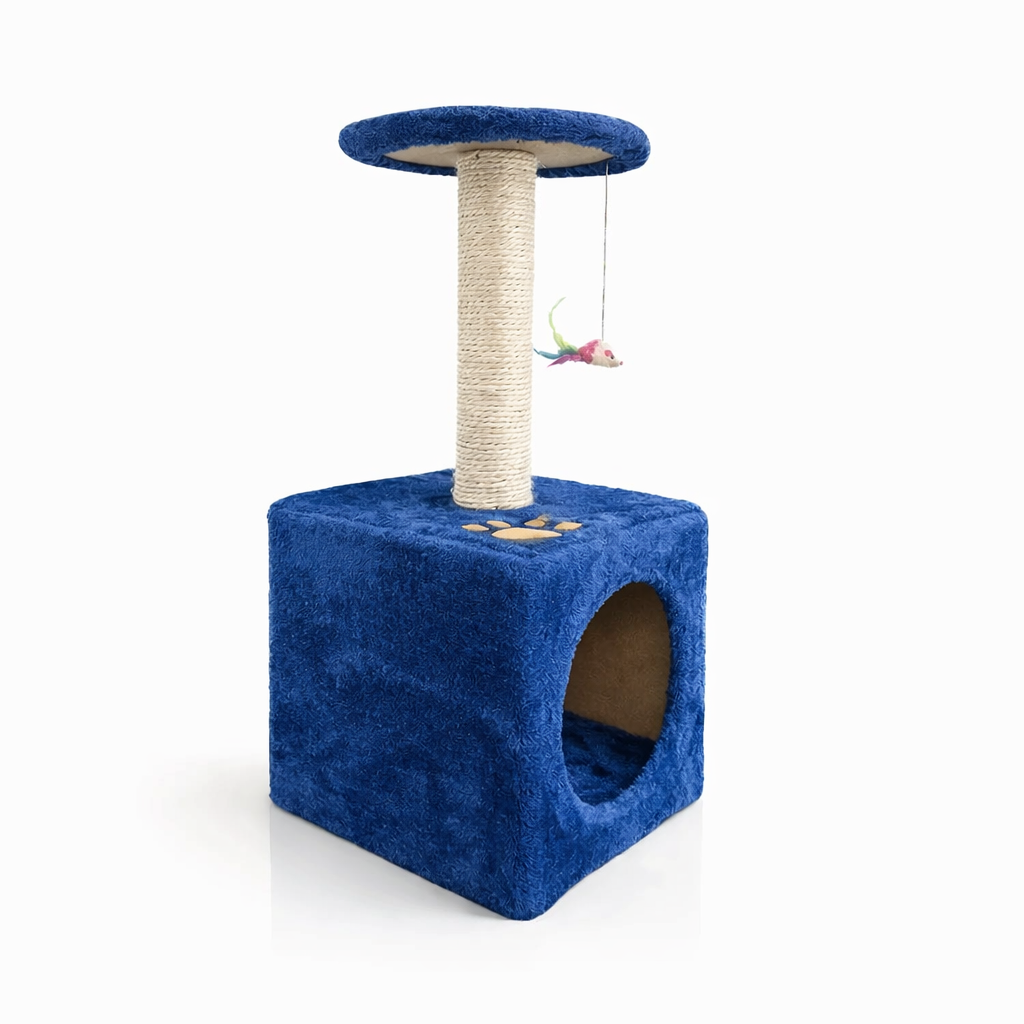 Sin Cheng Paw Printed Cat Scratching Post (Blue)