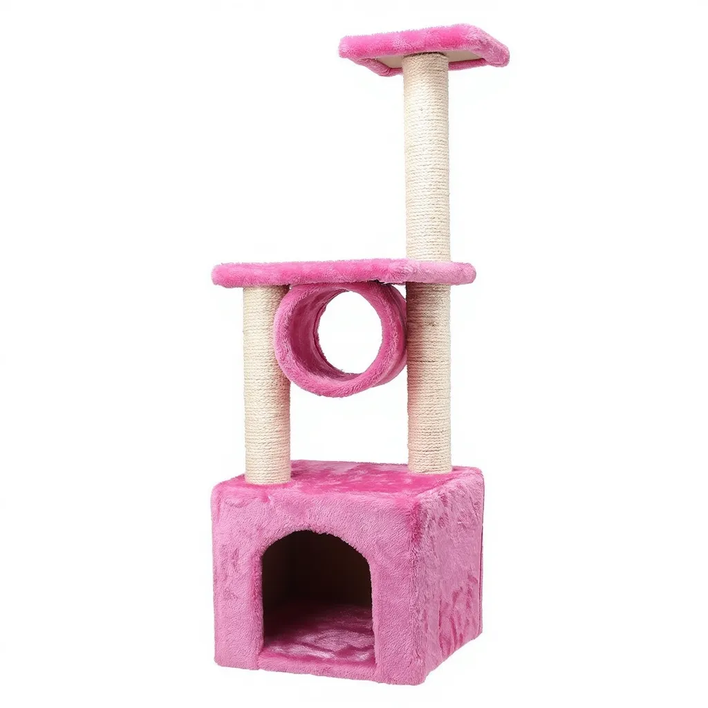 Sin Cheng 3 Tier Cat Scratching Post (Pink)