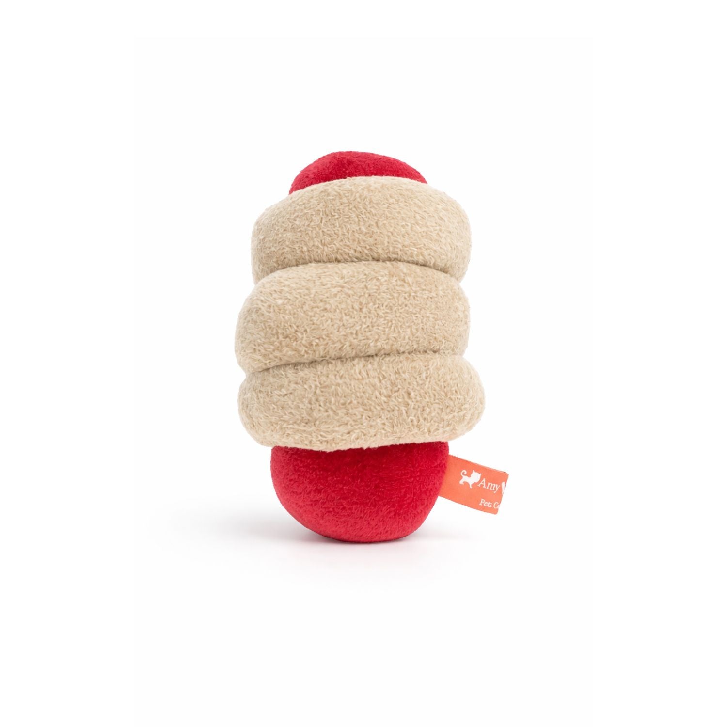 Amy & Carol Hotdog Bun Squeaky Canvas Toy