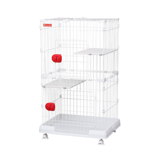 Iris 2 Tier Mini Cat Cage PMCC115 (White)