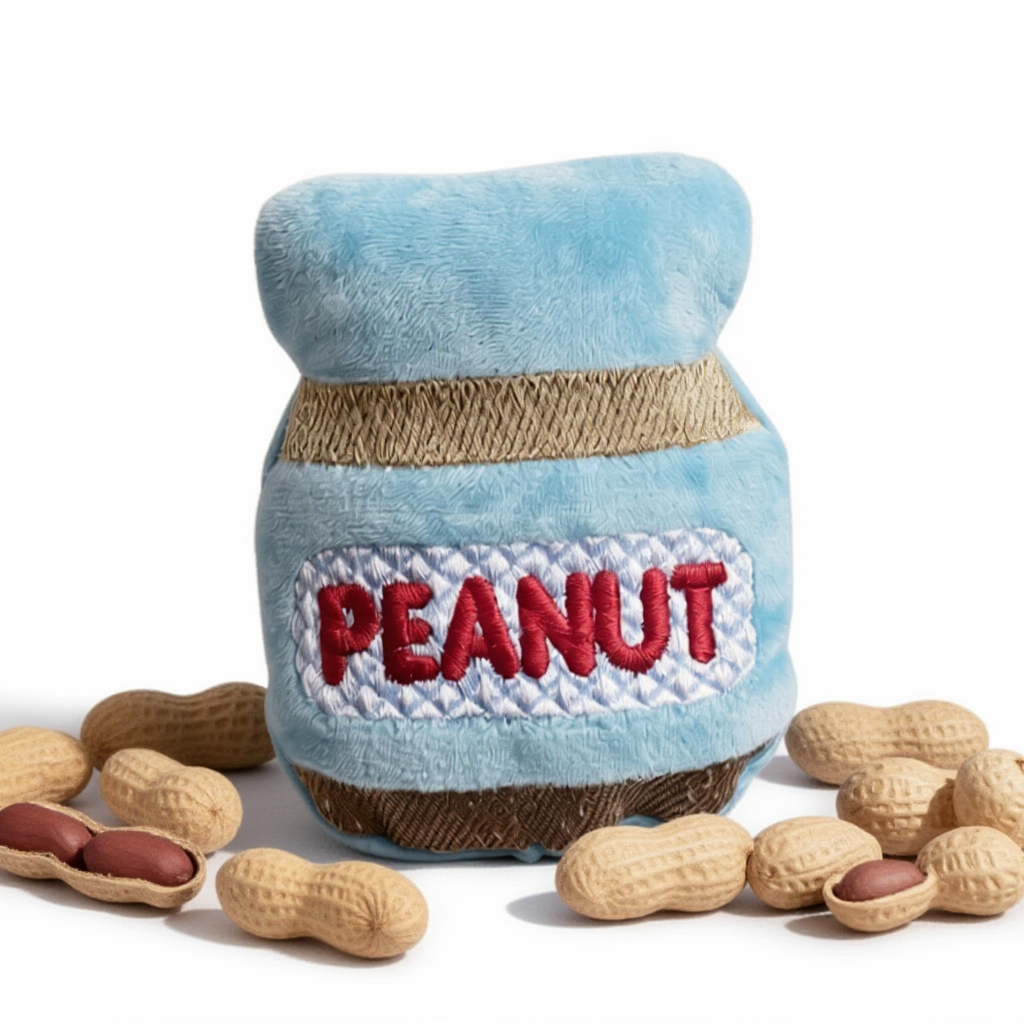 Ps HighTea Peanut Butter Plush Squeaky Dog Toy