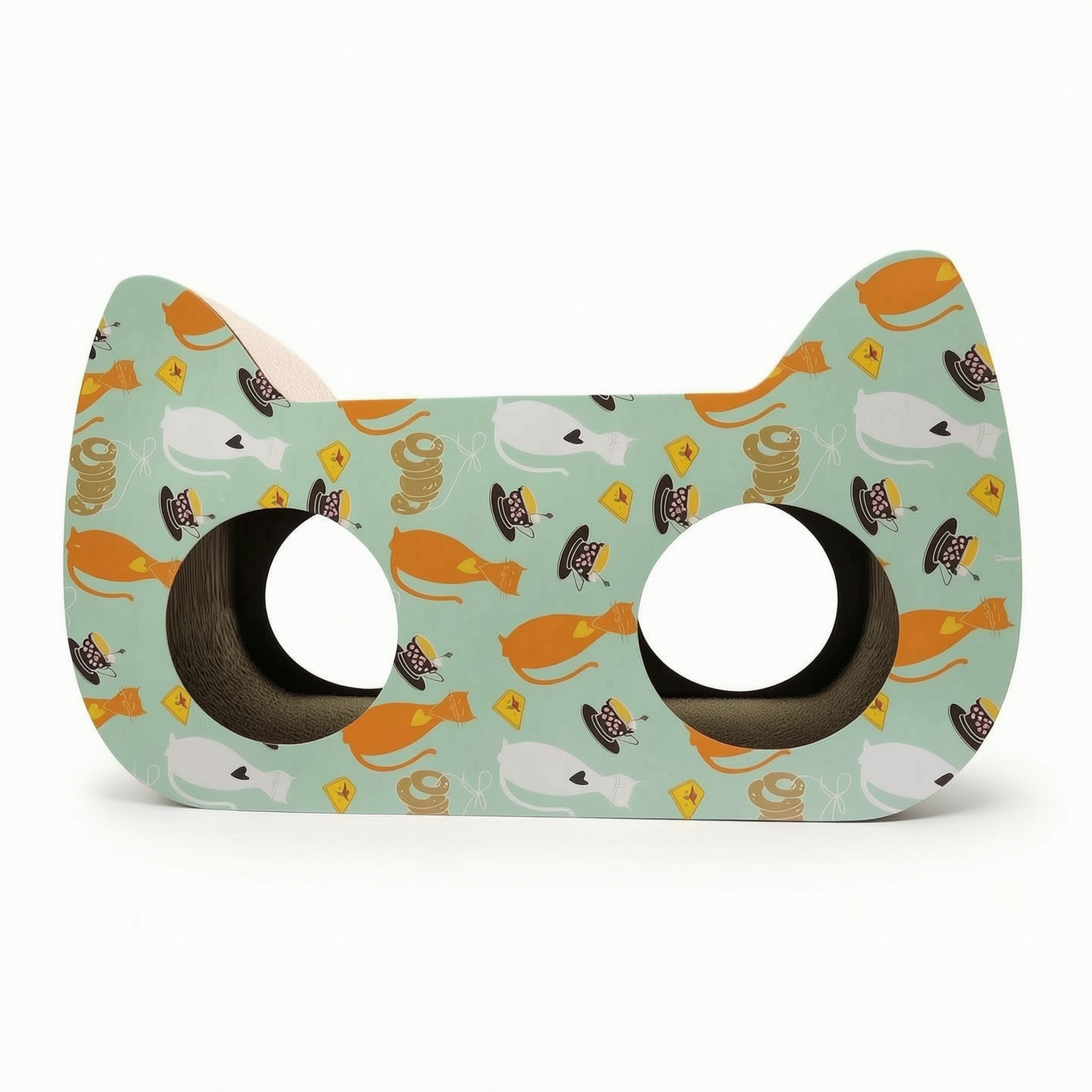 Ps Cat Head With 2 Holes Scratch Board