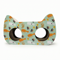 Ps Cat Head With 2 Holes Scratch Board