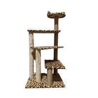 Ps 4 Tier Cat Tree Scratching Post (Leopard Print)