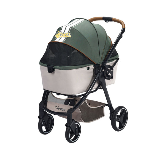 Ibiyaya Retro Luxe Pet Stroller 2.0 (Soft Sage)
