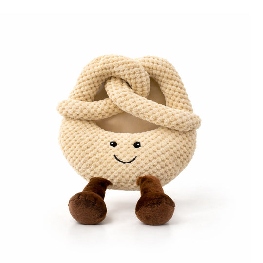 Mr. Pretzel Squeaky Plush Toy