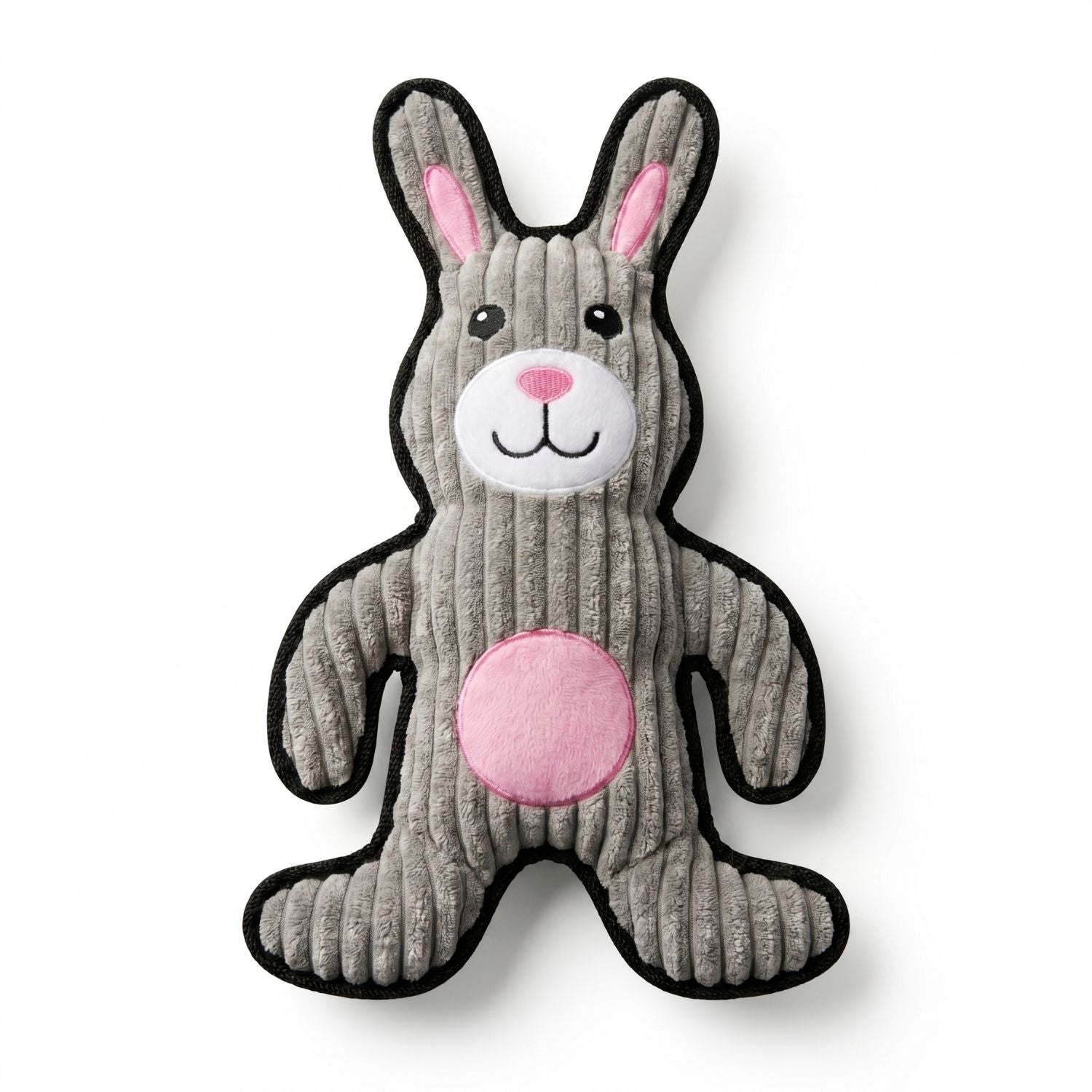 Ps KD Strip Squeaky Pet Grey Rabbit
