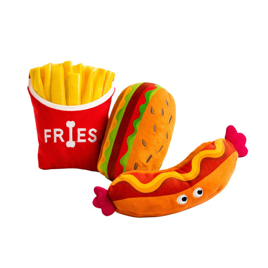 Kara Super Delicious Fast Food Set Squeaky Dog Toy