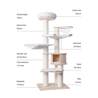HoneyPotCat Classic Solid Wood Cat Tree Tower With Capsule
