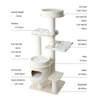 HoneyPotCat Purring Multi-Tier Plush & Sisal Deluxe Cat Tree