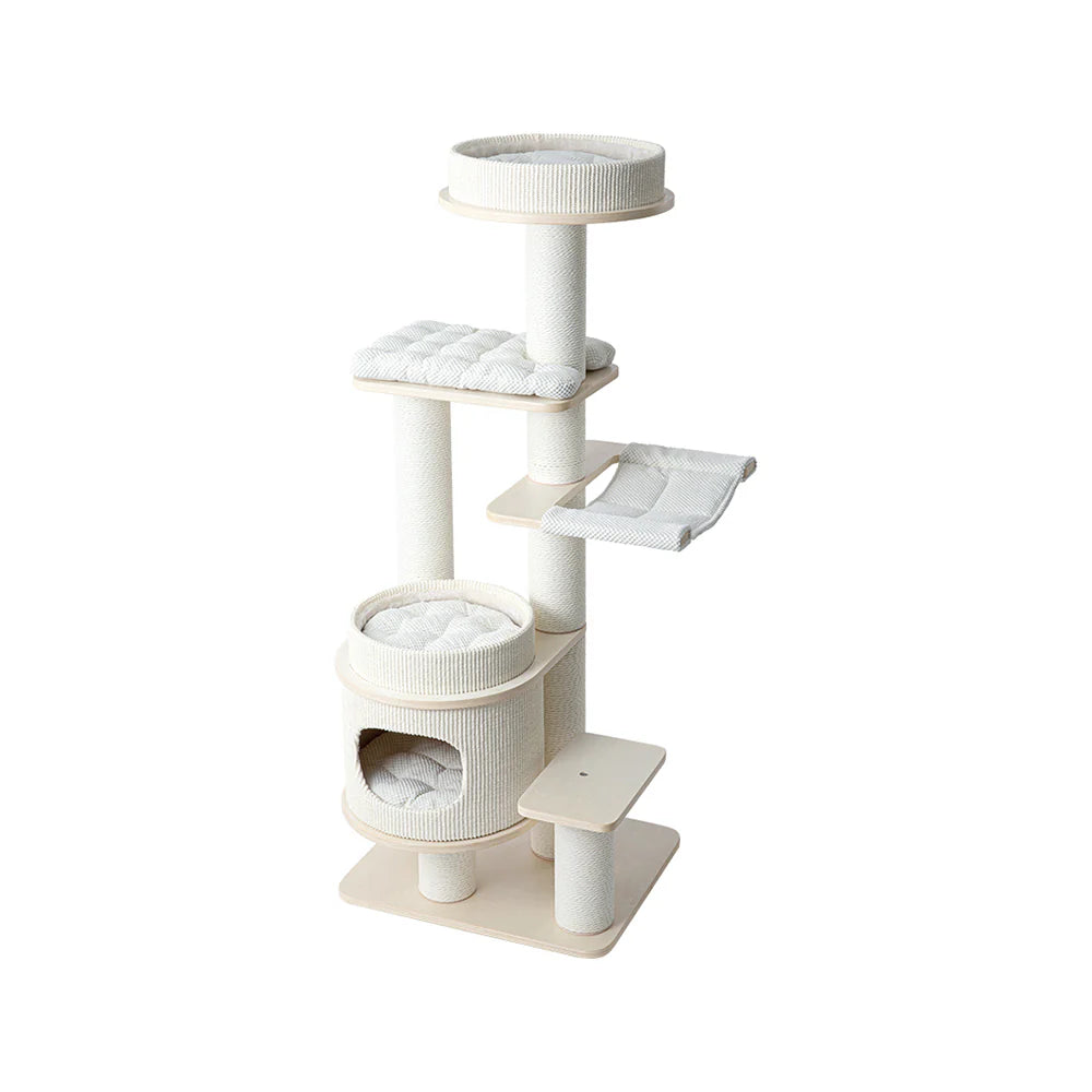 HoneyPotCat Purring Multi-Tier Plush & Sisal Deluxe Cat Tree