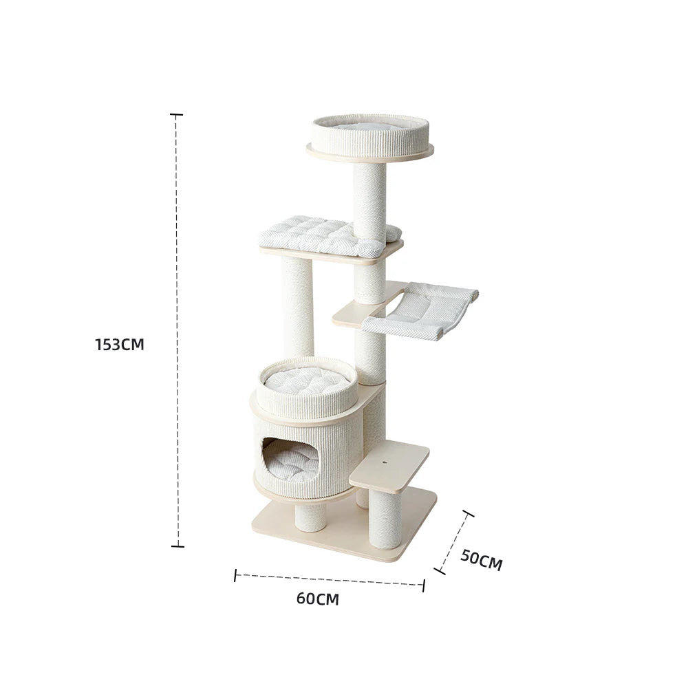 HoneyPotCat Purring Multi-Tier Plush & Sisal Deluxe Cat Tree