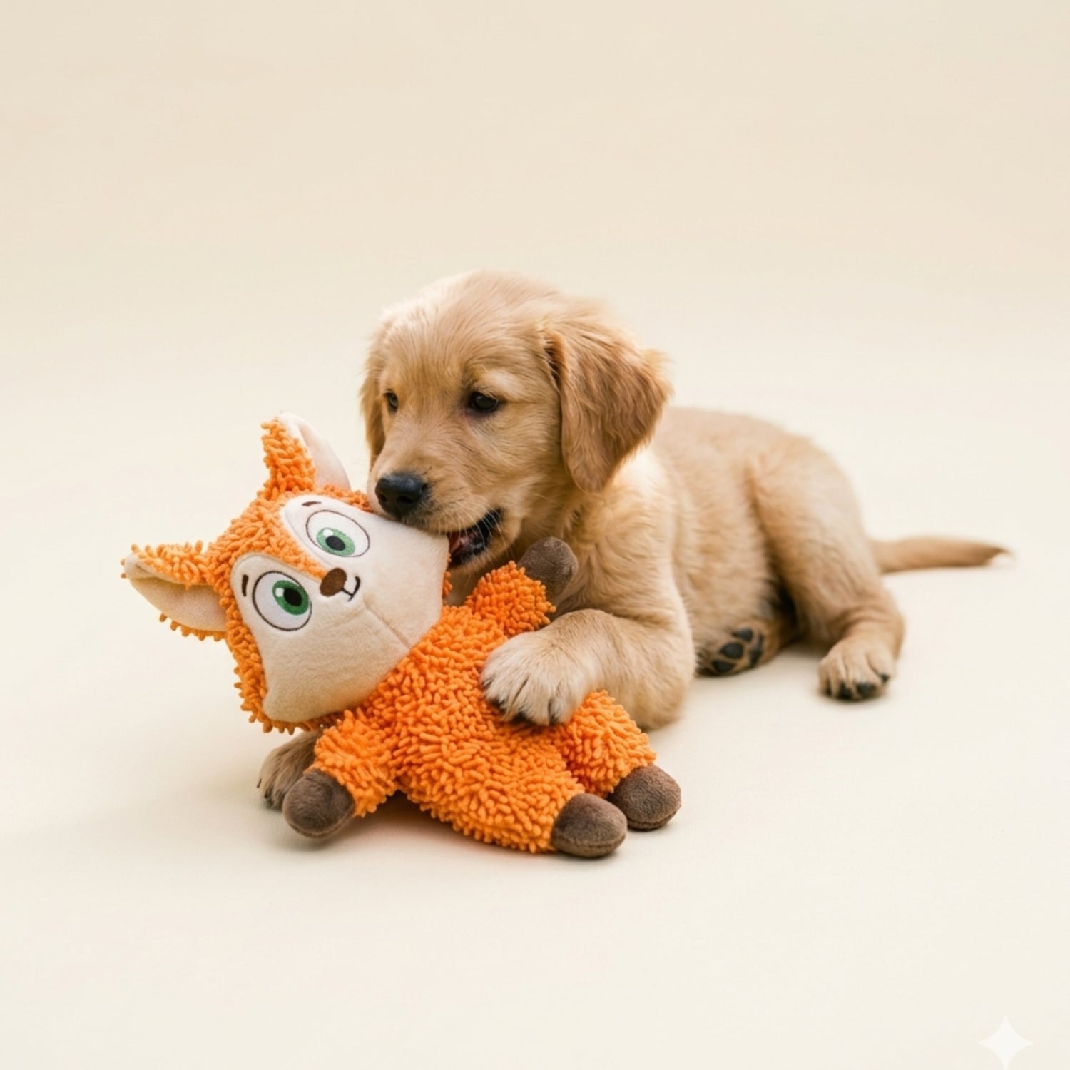 Ps Fofos Tough Fox Squeaky Plush Dog Toy