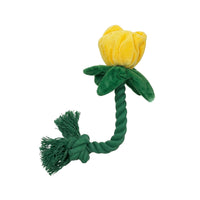 Kara Yellow Rose with Cotton Rope Dog Toy