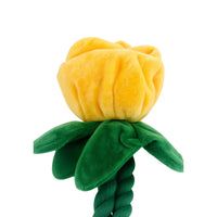 Kara Yellow Rose with Cotton Rope Dog Toy