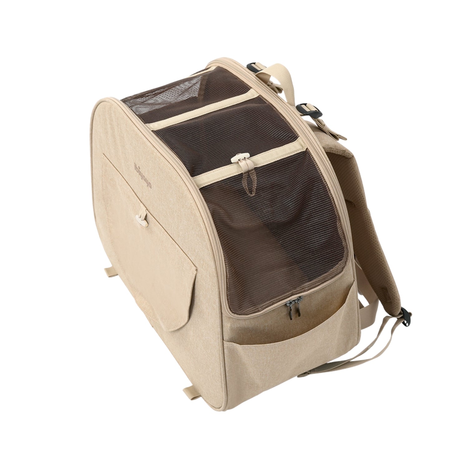 Ibiyaya The Loafer Pet Backpack Carrier Macchiato Beige