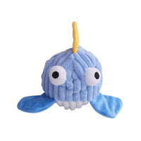 Kara Blue Whale Squeaky Ball Dog Toy