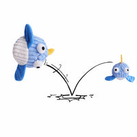 Kara Blue Whale Squeaky Ball Dog Toy