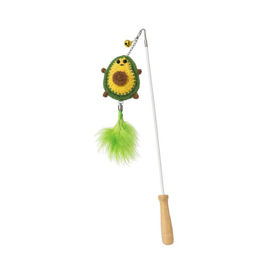 Ps Little Avocado with Feather Cat Teaser Toy
