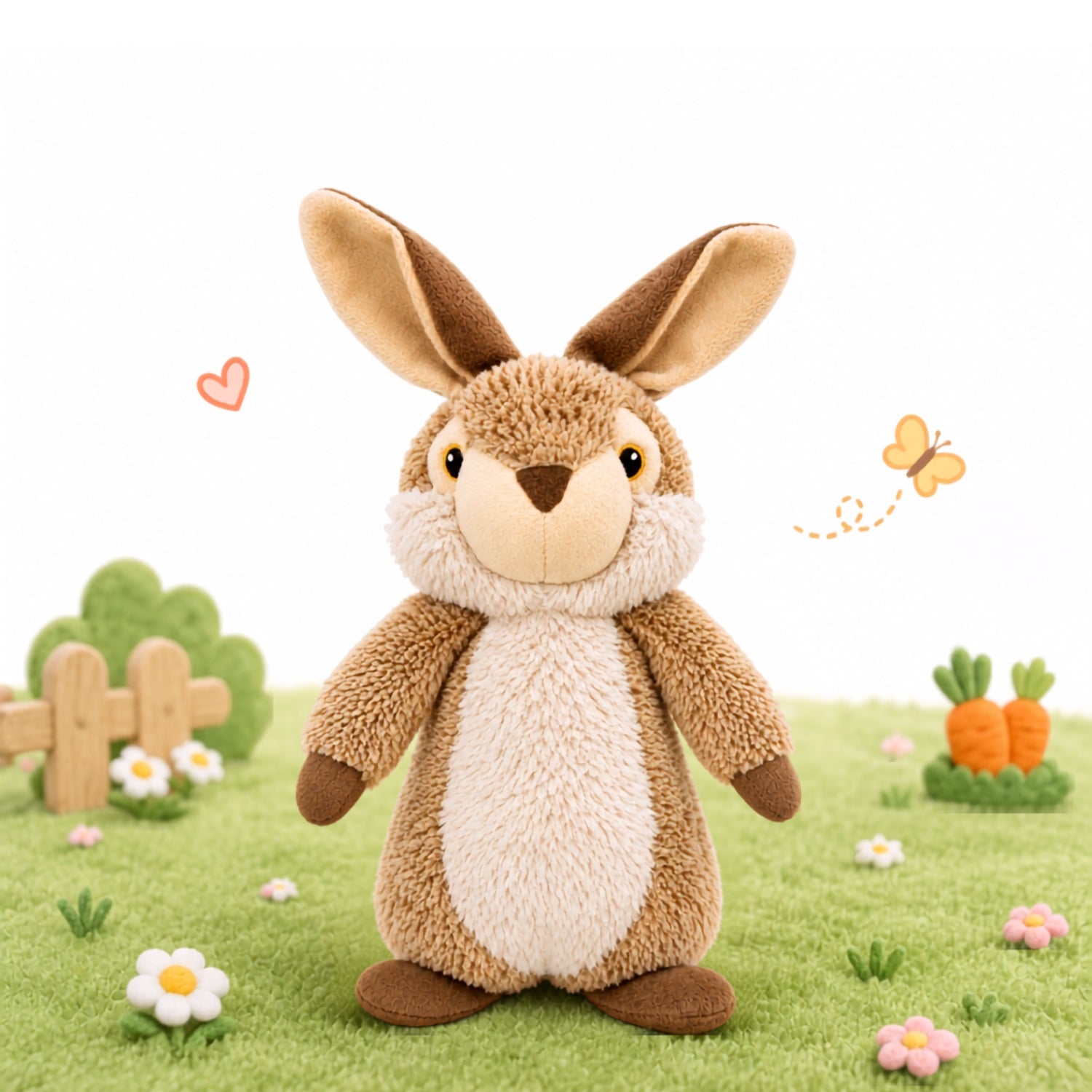 Ps Fofos Rabbit Squeaky Plush Dog Toy