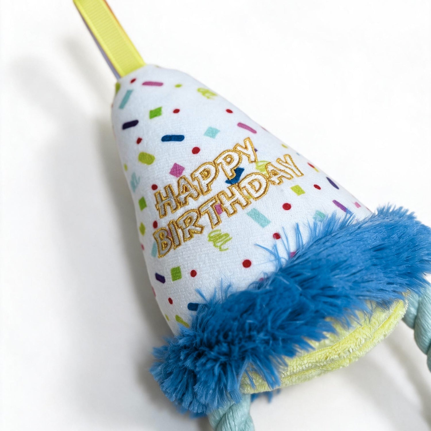 Ps Fofos Birthday Hat Squeaky Plush Dog Toy